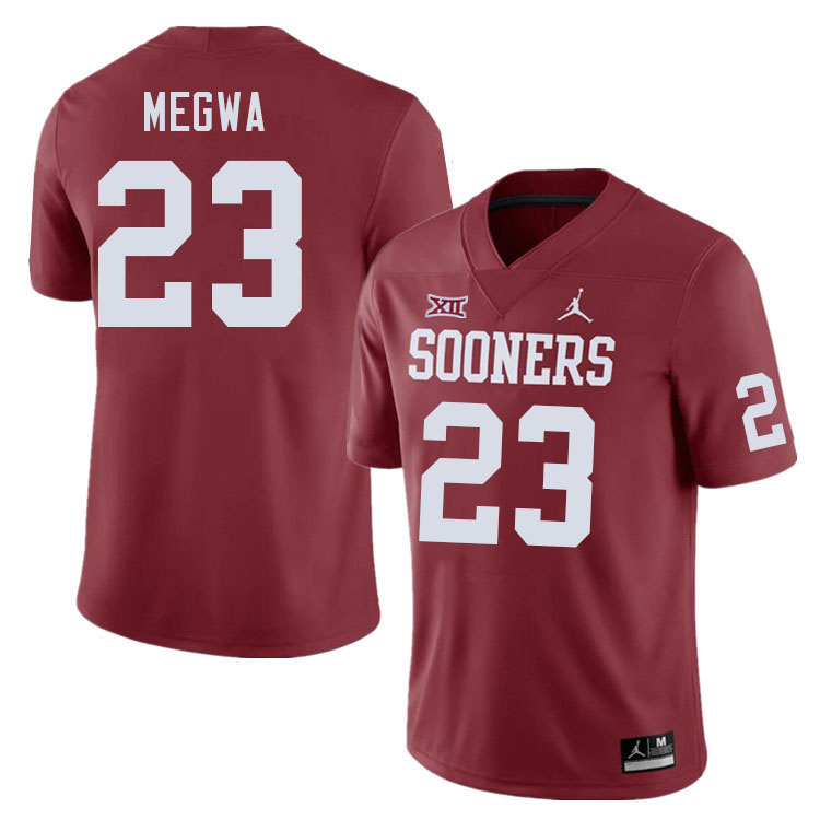 Men #23 Emeka Megwa Oklahoma Sooners College Football Jerseys Stitched-Crimson